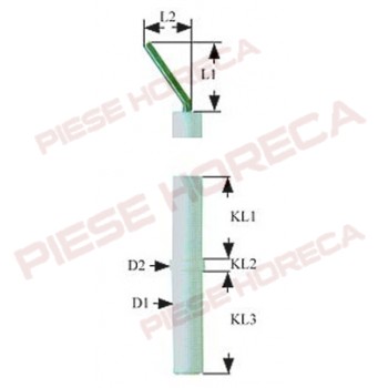 Electrod aprindere flacara pilot JUNKERS tip CB505101